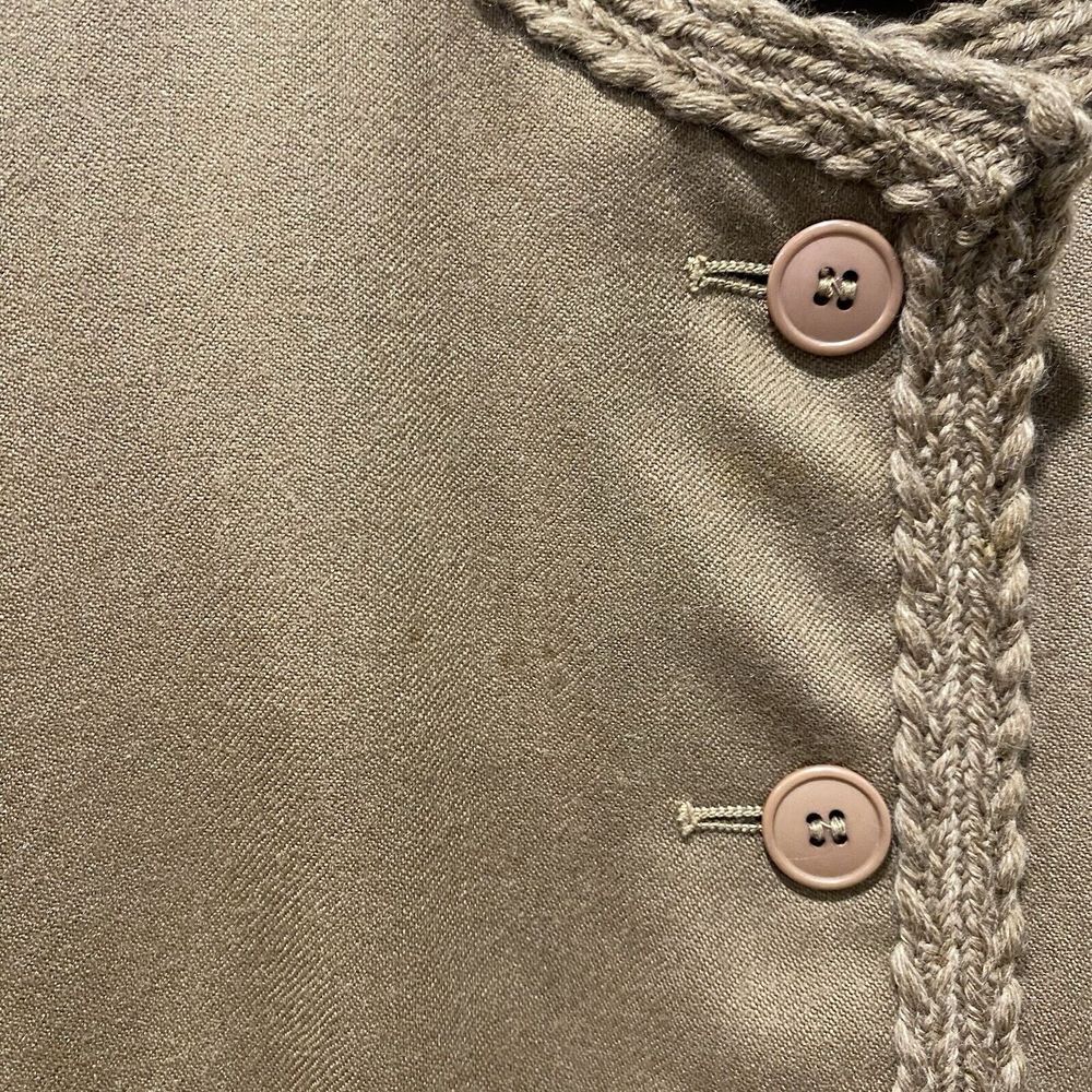 Givenchy Sport Vintage Women's 10 Wool Tan Button Down Leisure Jacket Blazer - Picture 7 of 11